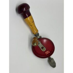 VTG DEFIANCE by STANLEY No. 1220 Egg-Beater Style Hand Drill Tool U.S.A.